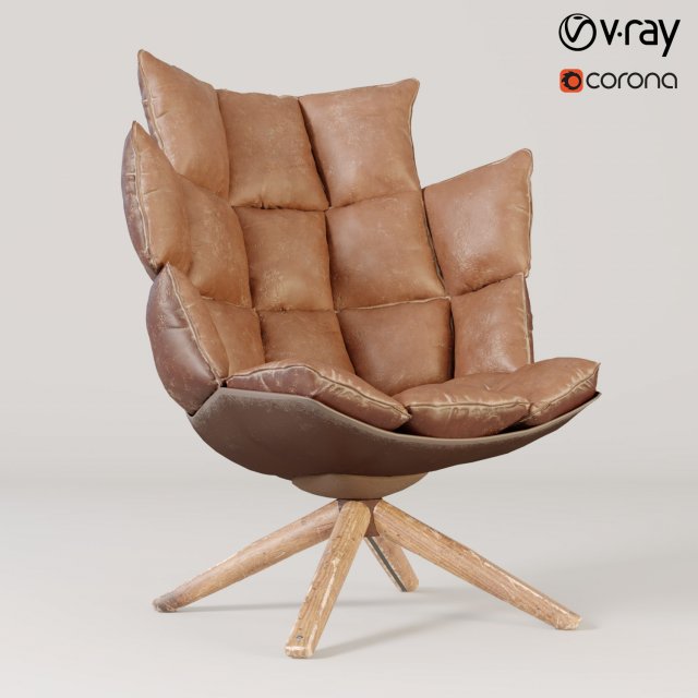 modern leather lounge chair 3D 模型 .c4d .max .obj .3ds .fbx .stl .blend