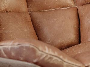 modern leather lounge chair 3D 模型