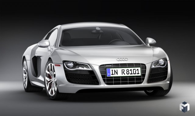 audi r8 2010 v10 3D Модель .c4d .max .obj .3ds .fbx .stl .blend 
