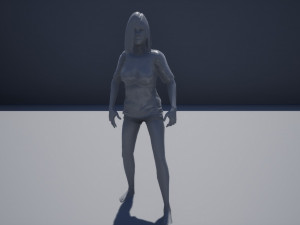 free game ready photo-realistic human character emily vr - ar - low-poly Modèle 3D