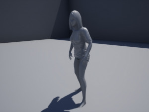 free game ready photo-realistic human character emily vr - ar - low-poly Modèle 3D