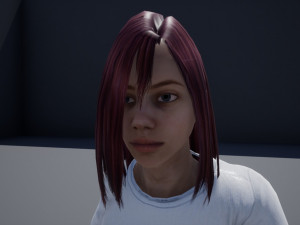 free game ready photo-realistic human character emily vr - ar - low-poly Modèle 3D
