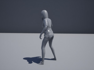 free game ready photo-realistic human character emily vr - ar - low-poly Modèle 3D