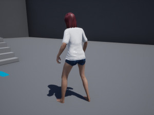 free game ready photo-realistic human character emily vr - ar - low-poly Modèle 3D
