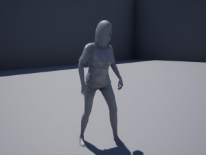 free game ready photo-realistic human character emily vr - ar - low-poly Modèle 3D