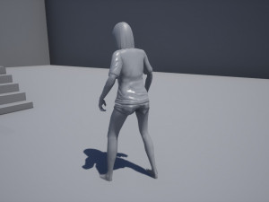 free game ready photo-realistic human character emily vr - ar - low-poly Modèle 3D
