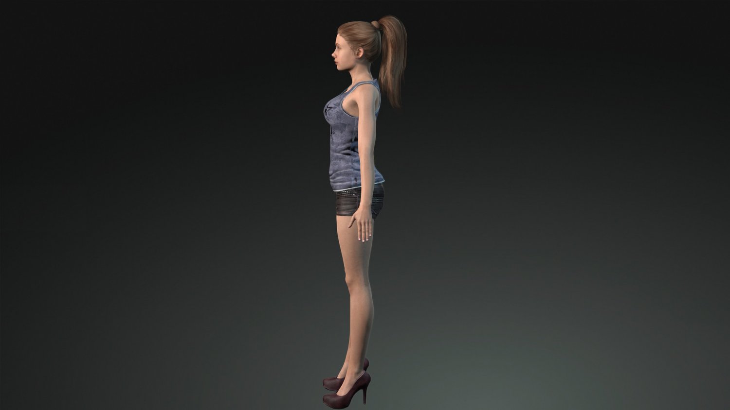 3D model Amanda the Adventurer Monster RIGGED VR / AR / low-poly