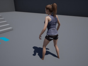 Game ready pbr realistic human girl character emma vr - ar - low-poly Modèle 3D