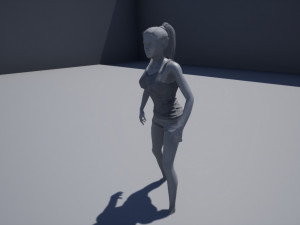Game ready pbr realistic human girl character emma vr - ar - low-poly Modèle 3D