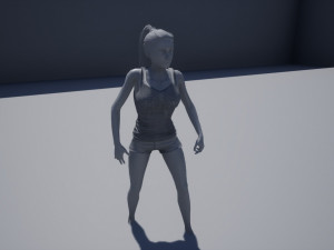 Game ready pbr realistic human girl character emma vr - ar - low-poly Modèle 3D