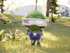 game ready realistic alien creature character pivi low-poly 3D Model