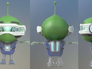 game ready realistic alien creature character pivi low-poly 3D Model