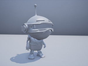 game ready realistic alien creature character pivi low-poly 3D Model