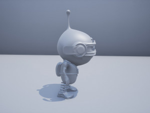 game ready realistic alien creature character pivi low-poly 3D Model