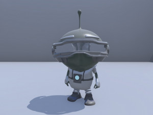 game ready realistic alien creature character pivi low-poly 3D Model
