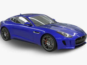 jaguar type f realistic pbr model Modello 3D