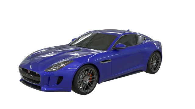 jaguar type f realistic pbr model Modello 3D .c4d .max .obj .3ds .fbx .stl .blend 