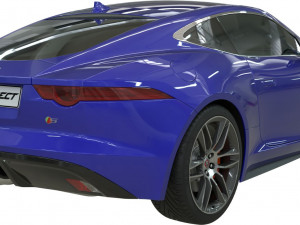 jaguar type f realistic pbr model Modello 3D