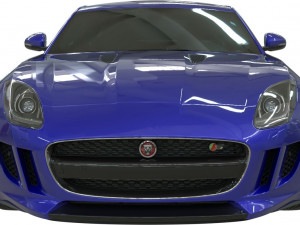 jaguar type f realistic pbr model Modello 3D