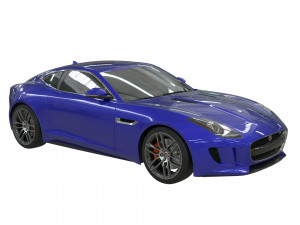 jaguar type f realistic pbr model Modello 3D