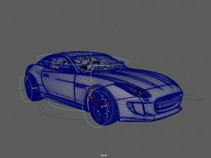 jaguar type f realistic pbr model Modello 3D