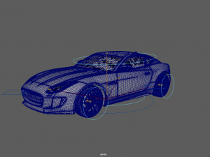 jaguar type f realistic pbr model Modello 3D
