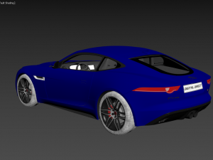 jaguar type f realistic pbr model Modello 3D