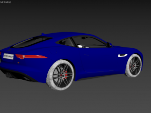 jaguar type f realistic pbr model Modello 3D