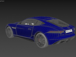 jaguar type f realistic pbr model Modello 3D