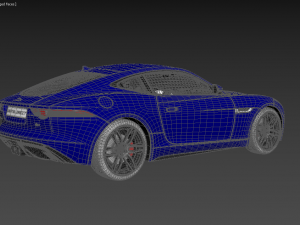 jaguar type f realistic pbr model Modello 3D