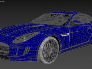 jaguar type f realistic pbr model Modello 3D