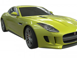 jaguar type f realistic pbr model Modello 3D
