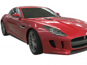 jaguar type f realistic pbr model Modello 3D