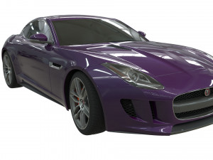 jaguar type f realistic pbr model Modello 3D
