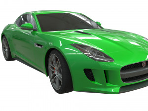 jaguar type f realistic pbr model Modello 3D