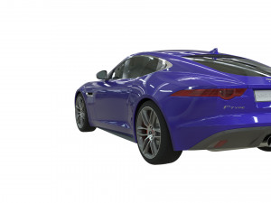 jaguar type f realistic pbr model Modello 3D