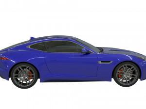 jaguar type f realistic pbr model Modello 3D