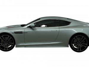 realistic car aston martin dbs with interior rigged vehicle low-poly 3D Model