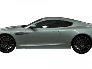 realistic car aston martin dbs with interior rigged vehicle low-poly 3D Model