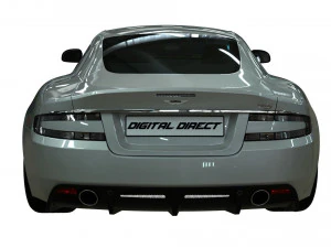 realistic car aston martin dbs with interior rigged vehicle low-poly 3D Model