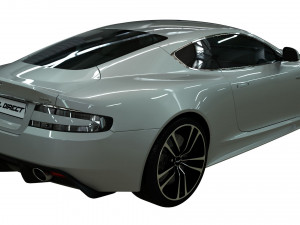 realistic car aston martin dbs with interior rigged vehicle low-poly 3D Model