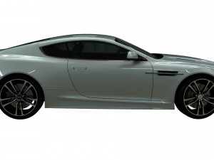 realistic car aston martin dbs with interior rigged vehicle low-poly 3D Model