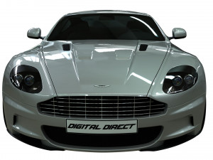 realistic car aston martin dbs with interior rigged vehicle low-poly 3D Model