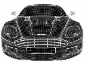 realistic car aston martin dbs with interior rigged vehicle low-poly 3D Model