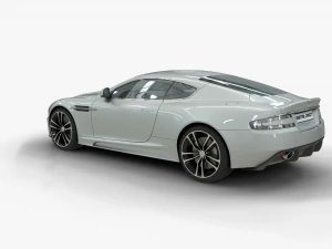 realistic car aston martin dbs with interior rigged vehicle low-poly 3D Model