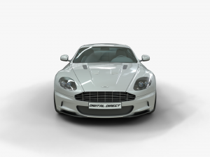 realistic car aston martin dbs with interior rigged vehicle low-poly 3D Model