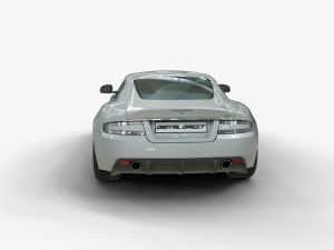 realistic car aston martin dbs with interior rigged vehicle low-poly 3D Model