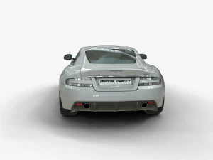 realistic car aston martin dbs with interior rigged vehicle low-poly 3D Model