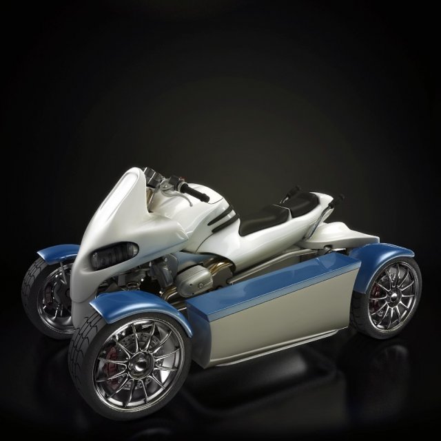 4 wheel motorcucle racing motorcycle 3D Model .c4d .max .obj .3ds .fbx .stl .blend 