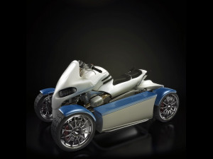 4 wheel motorcucle racing motorcycle 3D Model